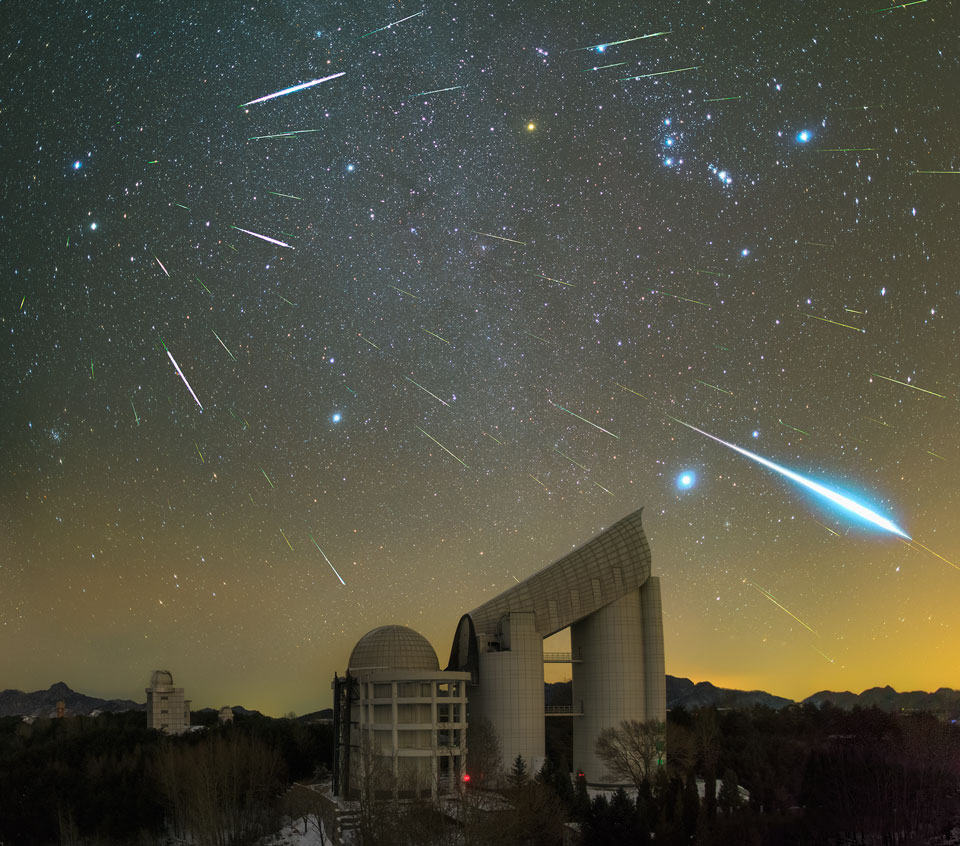 兴隆天文台上的双子座流星