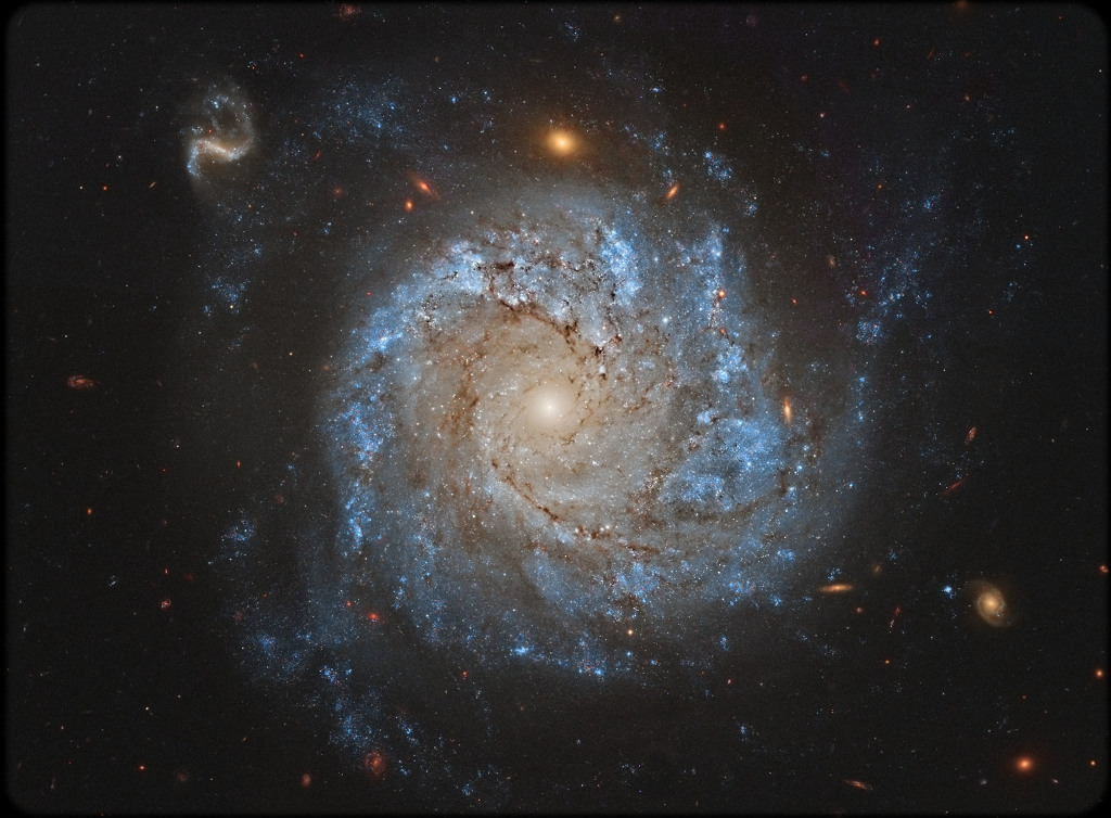 NGC 1309：螺旋星系及其朋友